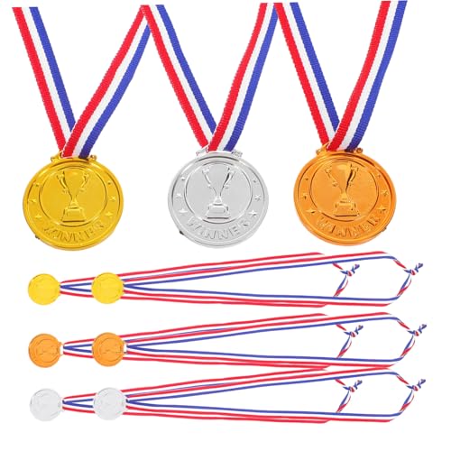Mikikit 9 Stück Medaillen Für Verleihen Sie Medaillen Als Partygeschenke -Souvenirs Medaillen Verleihen Medaille Gastgeschenke Siegerpreismedaillen Aus Kunststoff Pp Mikikit 9 Stück Medaillen Für Verleihen Sie Medaillen Als Partygeschenke -Souvenirs Medaillen Verleihen Medaille Gastgeschenke Siegerpreismedaillen Aus Kunststoff Pp von Mikikit