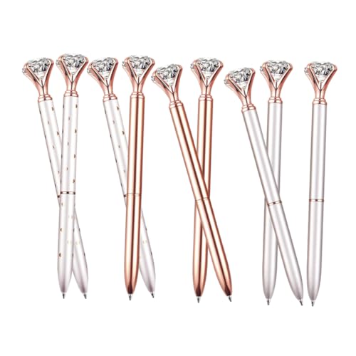 Mikikit 9 Stück Teiliges Kugelschreiber mit Großem Diamantkopf Eleganter Metallkugelschreiber für Business und Langlebige Schreibgeräte Kreative Geschenkidee für Büro und Alltag Mikikit 9 Stück Teiliges Kugelschreiber mit Großem Diamantkopf Eleganter Metallkugelschreiber für Business und Langlebige Schreibgeräte Kreative Geschenkidee für Büro und Alltag von Mikikit