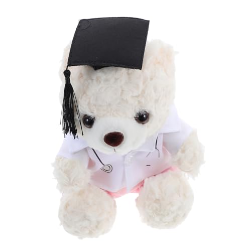 Mikikit Arzt-bär-puppe Bärenpuppen-abschlusssaison Abschluss Bär Doktor Bär Stofftier Grad Bär Abschluss-stofftier Abschluss Stofftiere Krankenschwester Stofftier Diplom-puppe Pp Baumwolle von Mikikit