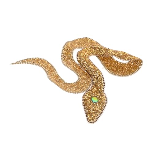 Mikikit Dekorativer Strass Schlangen Aufnäher zum Aufbügeln DIY Applikation für Kleidung Taschen und Rucksäcke Glänzender Schlangenflicken mit Hitzebeständigem Kleber Mikikit Dekorativer Strass Schlangen Aufnäher zum Aufbügeln DIY Applikation für Kleidung Taschen und Rucksäcke Glänzender Schlangenflicken mit Hitzebeständigem Kleber von Mikikit