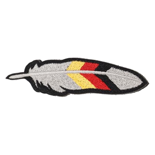 Mikikit Deutschland Flaggen Patch Kompakter Haken und Schlaufen Aufnäher für Kleidung und Rucksack Handgestickter Plume Design zum Dekorieren und Reparieren von Textilien von Mikikit