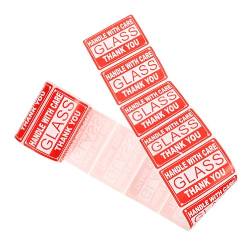 Mikikit Fragile Warning Stickers Selbstklebend pro Verpackungswarnung für Zerbrechliche Pakete Versandetiketten zur Sicheren Kennzeichnung und Einfachen Identifikation Mikikit Fragile Warning Stickers Selbstklebend pro Verpackungswarnung für Zerbrechliche Pakete Versandetiketten zur Sicheren Kennzeichnung und Einfachen Identifikation von Mikikit