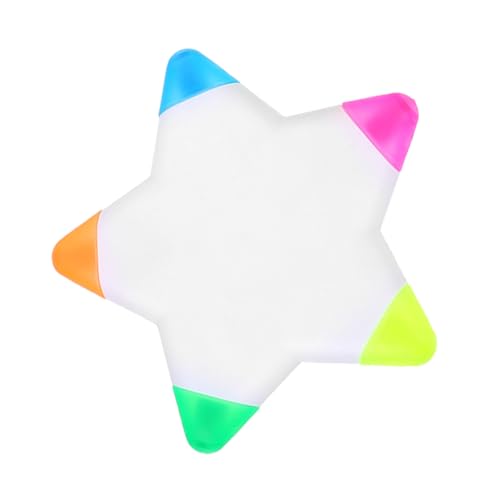 Mikikit Fünfzackiger Stern Textmarker Mehrfarbige Fluoreszierende Notizmarker Flach und Handlich Starke Leichter Graffiti Marker für Schule Büro und Scrapbooking Mikikit Fünfzackiger Stern Textmarker Mehrfarbige Fluoreszierende Notizmarker Flach und Handlich Starke Leichter Graffiti Marker für Schule Büro und Scrapbooking von Mikikit
