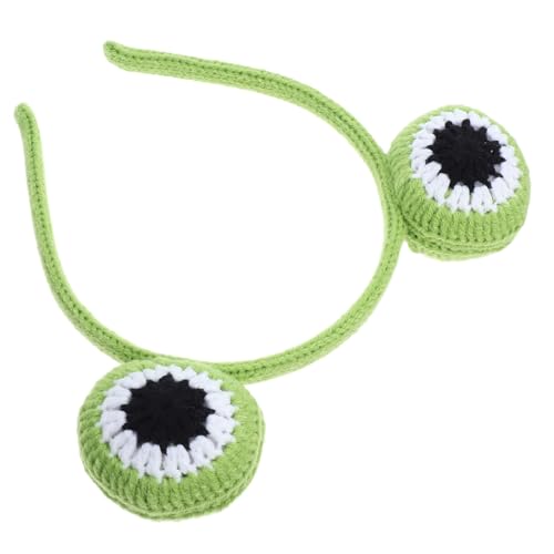 Mikikit Gehäkeltes Froschaugen Stirnband Damen Elastisches Komfortables Kopfband Aus Wolle Für Make Up Partys Themen Events Und Feiertage Verstellbar Und Vielseitig Einsetzbar von Mikikit