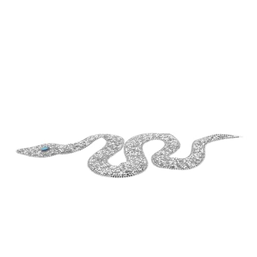 Mikikit Glitzernder Schlangen Patch mit Strasssteinen Applikation für DIY Projekte Einfach Aufzubügeln für Kleidung Taschen Hüte und Mehr Silber Mikikit Glitzernder Schlangen Patch mit Strasssteinen Applikation für DIY Projekte Einfach Aufzubügeln für Kleidung Taschen Hüte und Mehr Silber von Mikikit