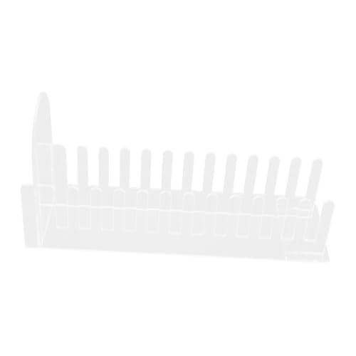 Mikikit Grußkartenständer Arbeitsplatte Veranstalter Tisch Gestell Aufkleberanzeigestand Verkäufer Portable Display Rack Schalter begrüßen Stempel Briefmarkenständer Acryl Transparent von Mikikit