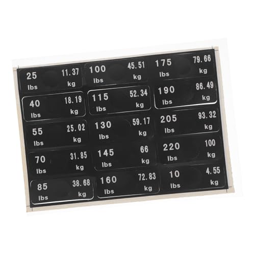Mikikit Gym Gewichtsetiketten Aufkleber Wiederverwendbare Klebeetiketten für Fitnessgeräte Gewichtsblöcke Beschriftete Gewichtstab Sticker Organisatorisches Zubehör für Krafttraining Mikikit Gym Gewichtsetiketten Aufkleber Wiederverwendbare Klebeetiketten für Fitnessgeräte Gewichtsblöcke Beschriftete Gewichtstab Sticker Organisatorisches Zubehör für Krafttraining von Mikikit