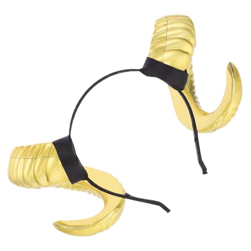Mikikit Halloween Sheep Horn Stirnband Gothisches Tier Cosplay Haarband für Männer und Frauen Langlebiges und Komfortables Kostümzubehör für Halloween Feiern und Fotoshootings von Mikikit