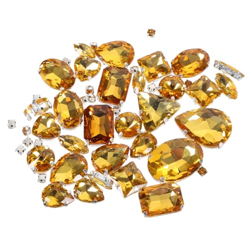 Mikikit Handgenähte Claw Rhinestones Goldgelbe Unregelmäßige Strasssteine Design DIY Dekoration für Kleidung Hochzeiten Bastelarbeiten Leicht zu Verarbeiten Mikikit Handgenähte Claw Rhinestones Goldgelbe Unregelmäßige Strasssteine Design DIY Dekoration für Kleidung Hochzeiten Bastelarbeiten Leicht zu Verarbeiten von Mikikit