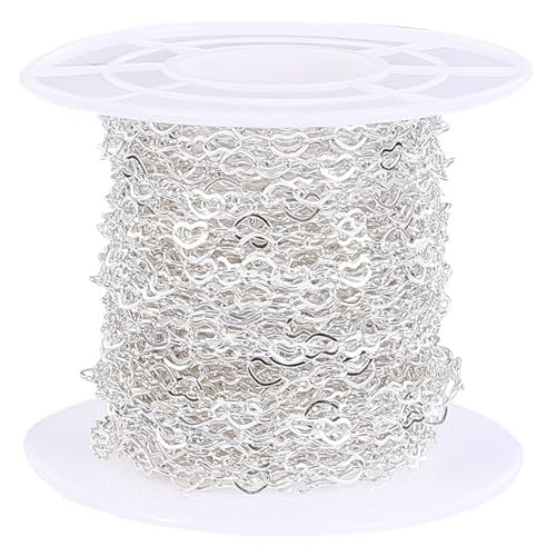 Mikikit Herzglied Kupferkette Breit Langlebig Rostfrei Verstellbar DIY Schmuckherstellung Valentinstag Schmuckzubehör Mikikit Herzglied Kupferkette Breit Langlebig Rostfrei Verstellbar DIY Schmuckherstellung Valentinstag Schmuckzubehör von Mikikit