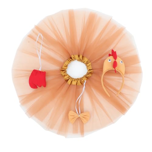 Mikikit Huhn-kostüm-set, Ostern, Tier-stirnband, Fliege, Und Tutu Für Halloween Und Bauernhofpartys, Hahn-kostüm-zubehör Für Und Erwachsene von Mikikit