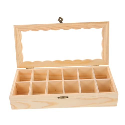 Mikikit Kleine Holzkiste mit Kunstaufbewahrungsbox für DIY Leere Schmuckschatulle Holz Bastelprojekte und Mikikit Kleine Holzkiste mit Kunstaufbewahrungsbox für DIY Leere Schmuckschatulle Holz Bastelprojekte und von Mikikit