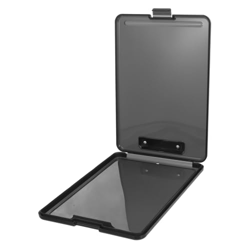 Mikikit Klemmbrett mit Stauraum Kunststoff Dokumentenhalter Nursing Clipboard Organizer Leicht Tragbar für Büro Schule und Konferenz Transparent Schwarz Mikikit Klemmbrett mit Stauraum Kunststoff Dokumentenhalter Nursing Clipboard Organizer Leicht Tragbar für Büro Schule und Konferenz Transparent Schwarz von Mikikit