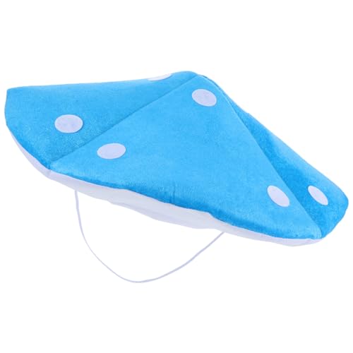 Mikikit Kopfschmuck Pilzhut Pilz-Stirnband Pilzhut für Kleinkinder Pilzkostüm für Kleinkinder Pilzkostüm für Erwachsene Pilzplüschmütze Lustige Hüte Pilz Hut Cosplay Stoff Himmelblau von Mikikit