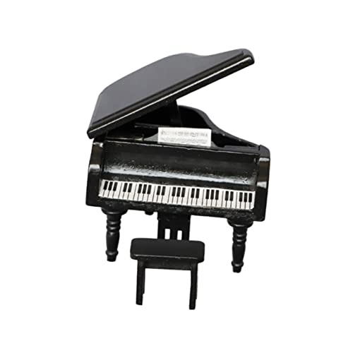 Mikikit Miniatur Klavier Für Maßstab Dekorative Holzfigur Für Projekte Und -landschaften Schwarze Ausführung von Mikikit
