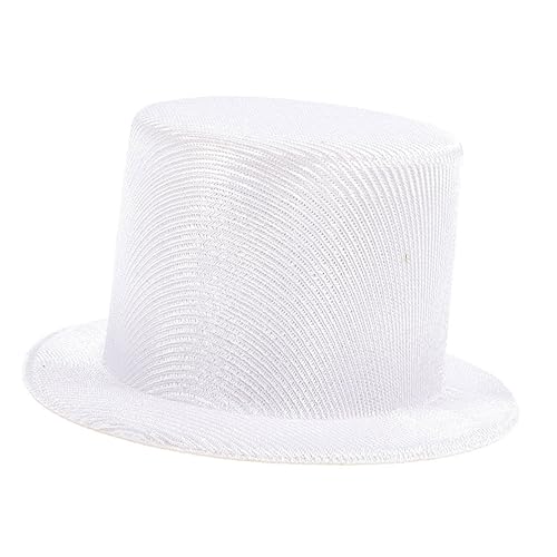 Mikikit Miniatur Schneemann Mütze Weiß DIY Puppen Bastelmaterial Handgefertigter Kleiner Zylinderhut Dekoration für Puppen und Weihnachtsdeko von Mikikit