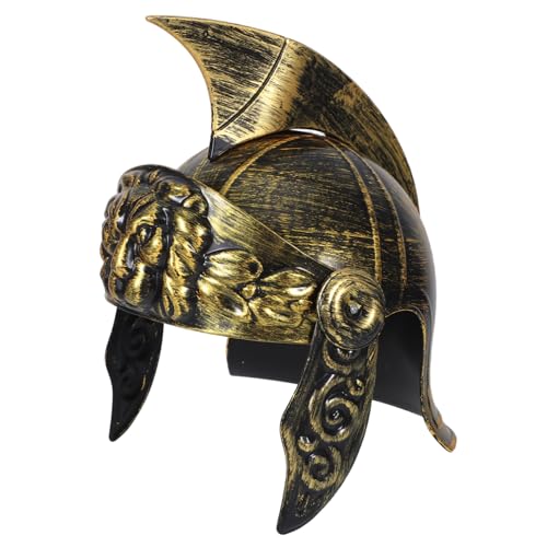 Mikikit Mittelalterlicher Ritterhelm aus Kunststoff Römischer Soldatenhelm mit Verstellbarem Riemen Leichter Historischer Kopfschmuck für Halloween Cosplay Kostüm und Themenpartys für von Mikikit