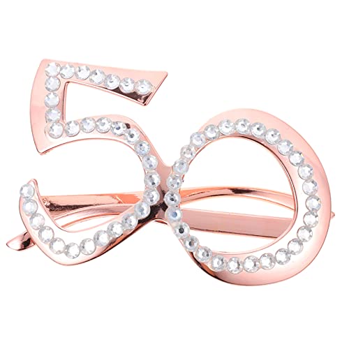 Mikikit Numerische Partybrille Jahre Geburtstag Accessoire aus Leichtem PC Kunststoff Glatte Kanten Einzigartiges Design für Foto Requisiten Damen Herren Geburtstagsfeier Zubehör Roségold Mikikit Numerische Partybrille Jahre Geburtstag Accessoire aus Leichtem PC Kunststoff Glatte Kanten Einzigartiges Design für Foto Requisiten Damen Herren Geburtstagsfeier Zubehör Roségold von Mikikit