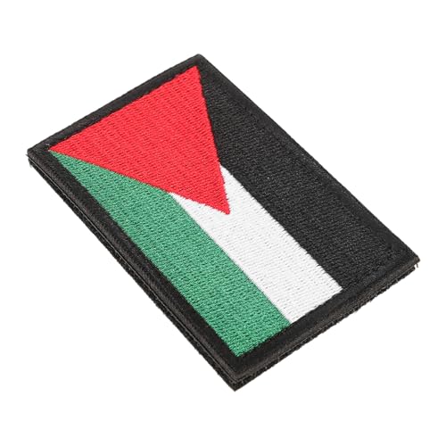 Mikikit Palästina Flagge Abzeichen Patch mit Individuell Anpassbare Nähapplikation für Armbänder Rucksäcke und Kleidung Stickkunst Palästina von Mikikit