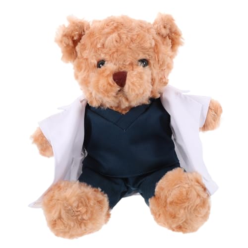 Mikikit Plüsch Doktorbär Flauschiges Kuscheltier mit Einzigartigem Design Dekorative Puppe für Schlafzimmer und Kreative für Medizinstudenten Mikikit Plüsch Doktorbär Flauschiges Kuscheltier mit Einzigartigem Design Dekorative Puppe für Schlafzimmer und Kreative für Medizinstudenten von Mikikit