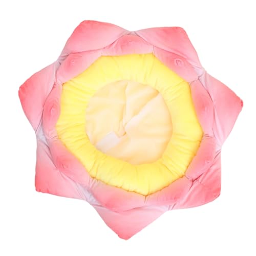 Mikikit Plüsch Lotusblumen Hut für Karneval und Halloween Lustiger Cosplay Kopfschmuck Leicht und Bequem für Fotos und Feste für Erwachsene und Jugendliche von Mikikit
