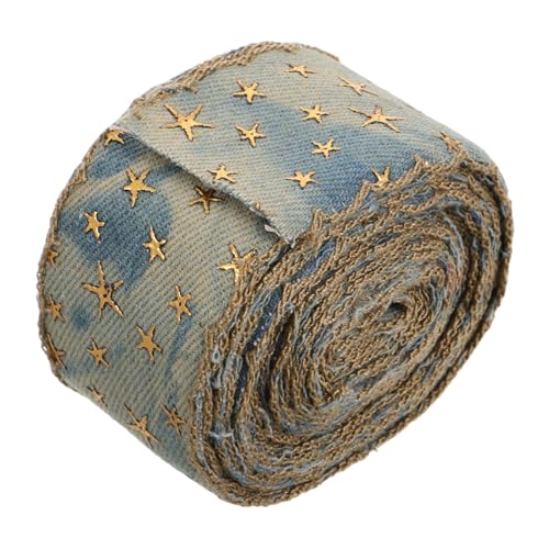 Mikikit Retro Style Star Ribbon Texturiertes DIY Band für Handwerk und Geschenkverpackung Modisches Accessoire für Projekte und Kleidung von Mikikit