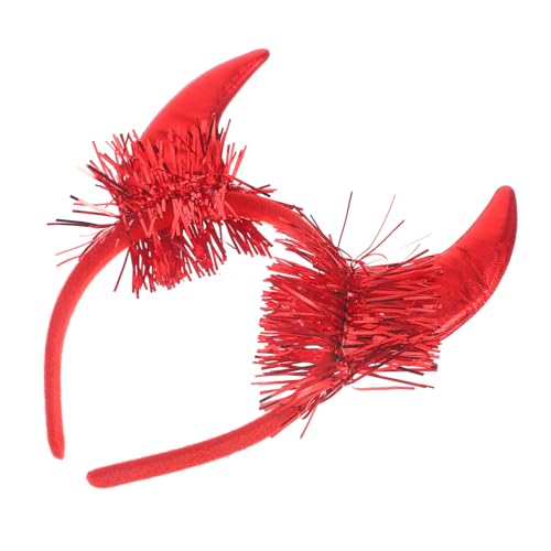 Mikikit Rotes Teufelshorn Haarband Leicht und Bequem für Halloween und Karneval Modisches Party Kopfschmuckzubehör für Frauen Geeignet für Kostüm und Fotoaufnahmen Mikikit Rotes Teufelshorn Haarband Leicht und Bequem für Halloween und Karneval Modisches Party Kopfschmuckzubehör für Frauen Geeignet für Kostüm und Fotoaufnahmen von Mikikit