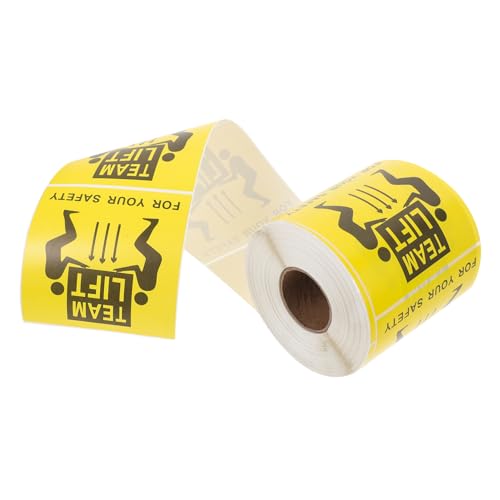 Mikikit Schwere Warnaufkleber Team Lift Etiketten Selbstklebend Rolle für Versand Transport Verpackung Sichere Handhabung von Mikikit