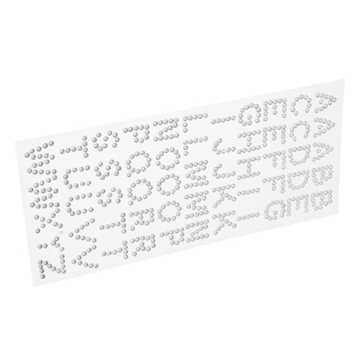 Mikikit Selbstklebende Glitzer Strass Buchstaben Aufkleber Weiß Diamant Alphabet Sticker für Abschlussmützen Scrapbooks Karten und DIY Bastelprojekte Funkelnde Schmucksteine für Kreative von Mikikit