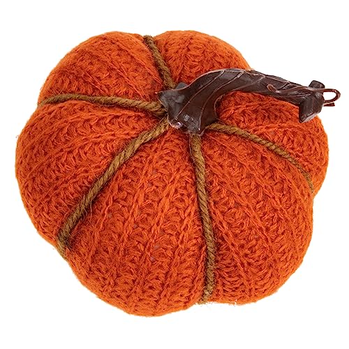 Mikikit Simulation Kürbis Dekoration Realistische Strickoptik Herbstliches Ornament Vielseitig Einsetzbar für Thanksgiving und Party Frische Farben Passend zu Bauernhaus und Deko von Mikikit