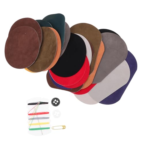 Mikikit Sweater Reparatur Patches Selbstklebende Ellbogen und Knieapplikationen Pflanzlich Gefärbte Flicken für Pullover Hosen Shirts Vielseitig Einsetzbar Einfache Anwendung von Mikikit