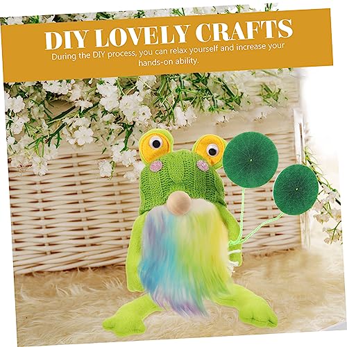 Mikikit Teiliges DIY Gnome Bastelset mit Buntem Künstlichem und Holzperlen für Puppen Einfache Anwendung Sichere Materialien für Weihnachts und Valentinstagsdeko von Mikikit