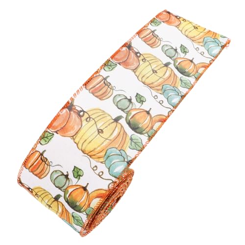 Mikikit Thanksgiving Day Geschenkband mit Pumpkin Dekoratives DIY Band für Erntedankfest Party Bunte Schleife für Geschenkverpackung Tisch und Wanddeko Mikikit Thanksgiving Day Geschenkband mit Pumpkin Dekoratives DIY Band für Erntedankfest Party Bunte Schleife für Geschenkverpackung Tisch und Wanddeko von Mikikit