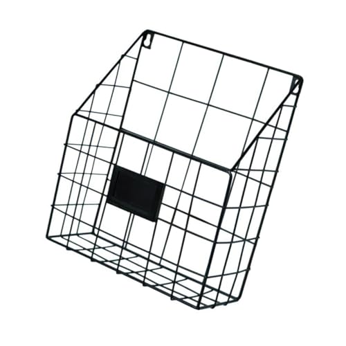 Mikikit Wandmontierter Zeitungsständer, Wandregal Aus Eisen Für Zeitschriften, Zeitungen Und Akten, Hängender Zeitschriften-organizer, Zeitschriften-drahtkorb von Mikikit