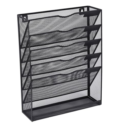 Mikikit Wandorganizer Metall Lagig Wandhängend Ordnerhalter Büro Wandregal Multifunktional Dokumentenablage Platzsparend Belüftet Robust Modern für Zuhause und Büro Mikikit Wandorganizer Metall Lagig Wandhängend Ordnerhalter Büro Wandregal Multifunktional Dokumentenablage Platzsparend Belüftet Robust Modern für Zuhause und Büro von Mikikit