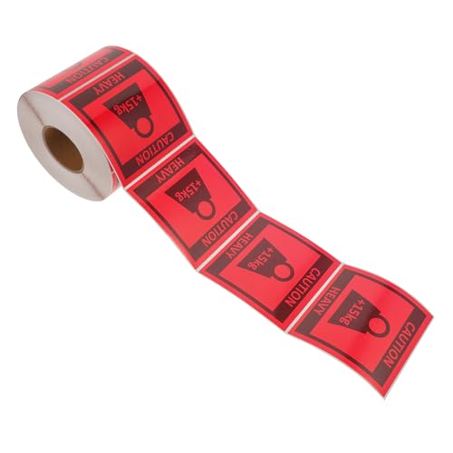 Mikikit Warnaufkleber für Schwere Geräte Selbstklebend Rote Caution Heavy Labels für Versand Transport und Lagerverwaltung Hohe Haftung für Sichere Verpackung und von Mikikit