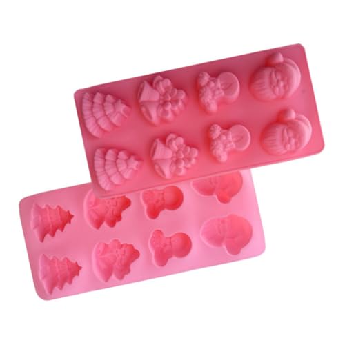 Mikikit Weihnachtliche Silikonform Glocke Flexibel Langlebig Vielseitig für Handgemachte Seifen Kuchen Candy Backen Einfache Zufällige Farbe Zufällige Farbe von Mikikit