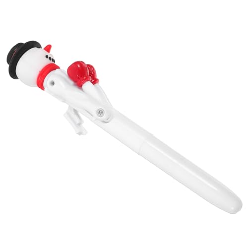 Mikikit Weihnachtlicher Schneemann Kugelschreiber mit Box Design Blaue Mine Flüssiges Schreiben Lustiges für Schule Büro Party Stressabbauendes Schreibspielzeug für Erwachsene von Mikikit