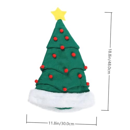 Mikikit Weihnachtsbaum Plüschmütze Lustige Festliche Kopfbedeckung Für Erwachsene Party Dekoration Weihnachten von Mikikit