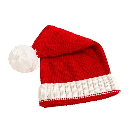 Mikikit Weihnachtsmütze für Junge Mädchen Rote Gestrickte Santa Mütze Weiche Winter Wollkappe Warmes Weihnachtskostüm Zubehör Einheitsgröße für Festliche Nikolausmütze Mikikit Weihnachtsmütze für Junge Mädchen Rote Gestrickte Santa Mütze Weiche Winter Wollkappe Warmes Weihnachtskostüm Zubehör Einheitsgröße für Festliche Nikolausmütze von Mikikit