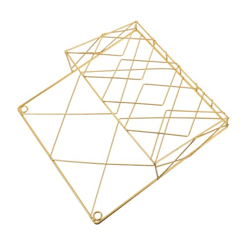Mikikit Zeitschriftenhalter Wandmontage Robuster Organizer Minimalistischer Stil Vielseitiger Aufbewahrungsständer Für Zeitungen Magazine Bücher Goldfarben von Mikikit