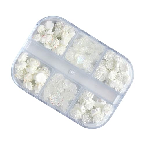 Mikinona 1 Schachtel Nagelkunst Blüten Charms Maniküre Zubehör für Diy Nageldekoration Weißes Camellia Ornament Nail Art Designs und Vielseitige Dekorationen Mikinona 1 Schachtel Nagelkunst Blüten Charms Maniküre Zubehör für Diy Nageldekoration Weißes Camellia Ornament Nail Art Designs und Vielseitige Dekorationen von Mikinona