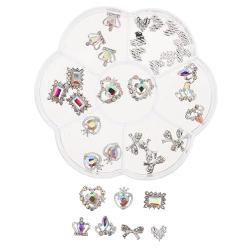 Mikinona 1 Schachtel Nagelschmuck Flatback Charms mit Funkelnden Herz Schleife Krone Nail Art Zubehör für Mädchen für Valentinstag Hochzeit Geburtstag DIY Maniküre und Bastelprojekte Mikinona 1 Schachtel Nagelschmuck Flatback Charms mit Funkelnden Herz Schleife Krone Nail Art Zubehör für Mädchen für Valentinstag Hochzeit Geburtstag DIY Maniküre und Bastelprojekte von Mikinona