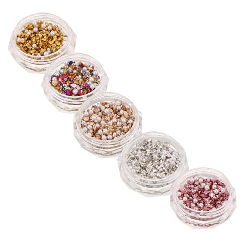 Mikinona 10 Kartons Nagelverzierungen Bunte Unregelmäßige Glitzersteine Mini Perlen Nail Art Charms für DIY Maniküre Frauen mit Schimmerndem Farbverlauf Gold Silber Mikinona 10 Kartons Nagelverzierungen Bunte Unregelmäßige Glitzersteine Mini Perlen Nail Art Charms für DIY Maniküre Frauen mit Schimmerndem Farbverlauf Gold Silber von Mikinona