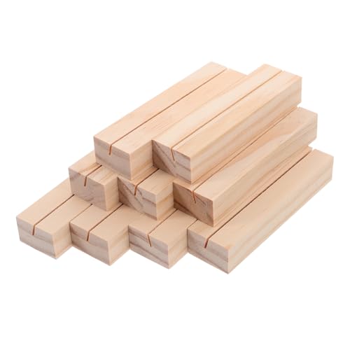 Mikinona 10 Stück Holz Kartenhalter Elegante Platzkartenständer aus Holz für Hochzeiten Feiern und Veranstaltungen Vielseitige Menükarten und Fotohalter Stabil und Langlebig Mikinona 10 Stück Holz Kartenhalter Elegante Platzkartenständer aus Holz für Hochzeiten Feiern und Veranstaltungen Vielseitige Menükarten und Fotohalter Stabil und Langlebig von Mikinona