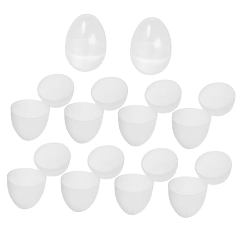 Mikinona 10 Stück Ostereier Osterjagd-Ei befüllbares riesiger Ostereibehälter Halloween-Eier aus Kunststoff befüllbar Osterbonbonboxen Plastik Transparent von Mikinona