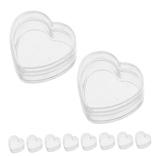 Mikinona 10 Stück Teiliges Mini Aufbewahrungsboxen Transparent mit Deckel Kleine Kunststoffboxen für Puppenhaus Dekoration DIY Sortierboxen für Kleinteile Klare Mini Schmuck und von Mikinona