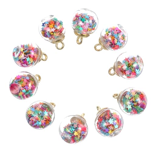 Mikinona 10 Stück Teiliges Runde Glasanhänger für Diy Schmuck Glaskugeln Charms für Ohrringe Armbänder und Bastelprojekte Mikinona 10 Stück Teiliges Runde Glasanhänger für Diy Schmuck Glaskugeln Charms für Ohrringe Armbänder und Bastelprojekte von Mikinona