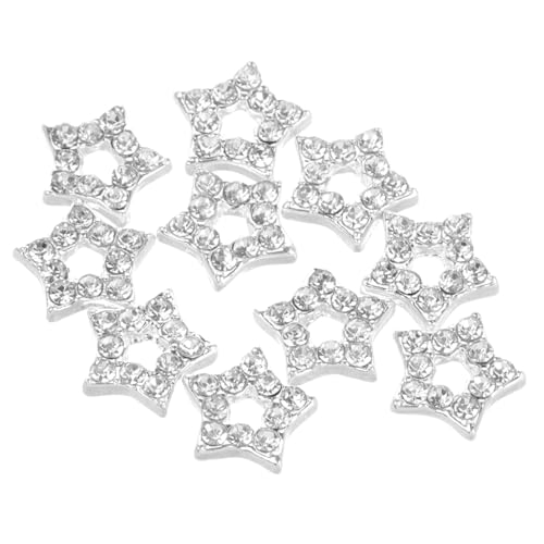 Mikinona 10 Stück Teiliges Sternförmiges Nagelcharms Aus Metalllegierung Mit Strasssteinen Glänzende Diy Nagelkunst Für Damen Vielseitige Maniküre Zubehör Für Kreative Nail Art Designs von Mikinona