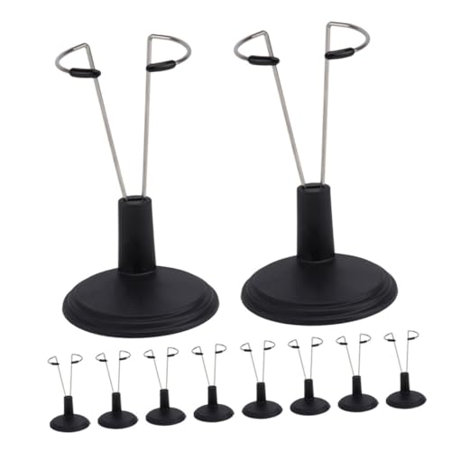 Mikinona 10 Stück Teiliges Verstellbares Puppenständer Figurhalter für Sammler Stabiler Displayständer für Actionfiguren Vielseitig Einsetzbar Höhenverstellbar Schwarz von Mikinona